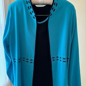 Misook jacket, knit tank and skirt XL